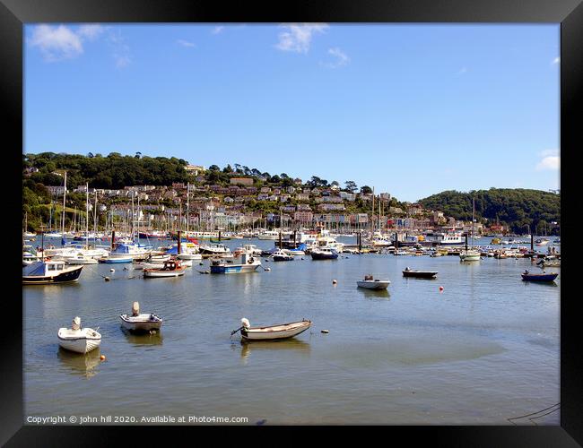 River Dart at Dartmouth in Devon, UK. Framed Print by john hill