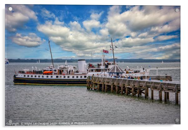 MV Balmoral At Yarmouth Pier Acrylic by Wight Landscapes