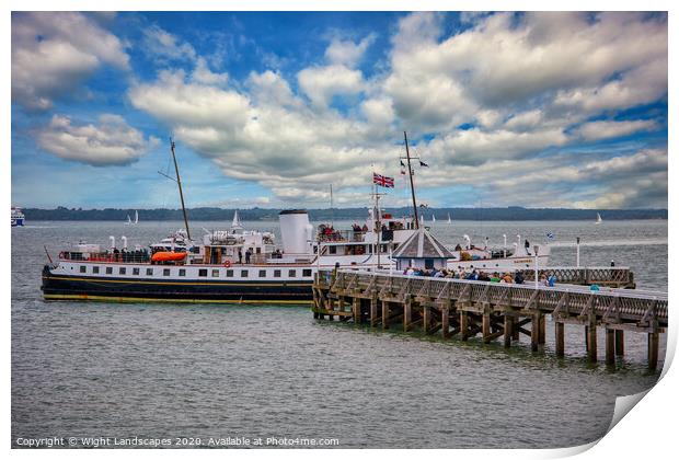 MV Balmoral At Yarmouth Pier Print by Wight Landscapes
