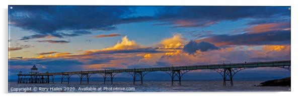 Clevedon Pier Panorama Acrylic by Rory Hailes