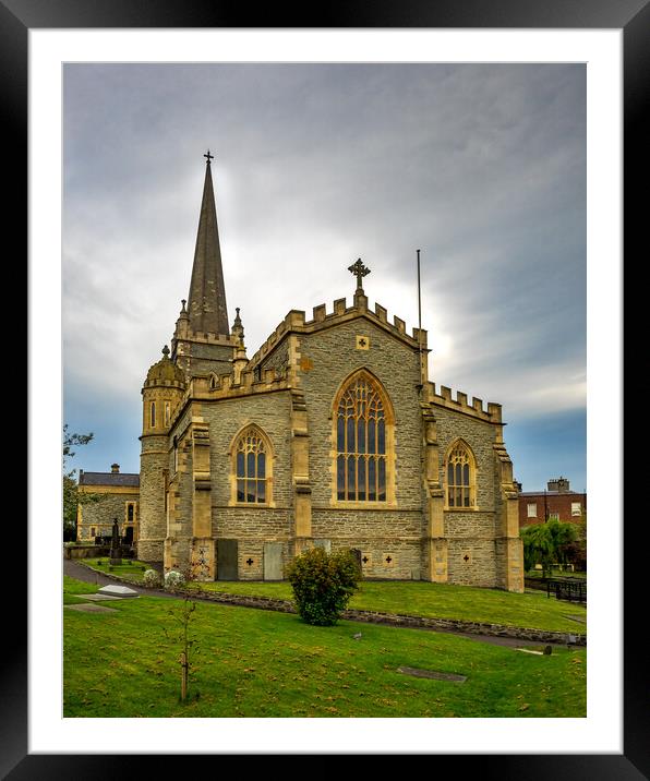 St Columbs Cathedral, Derry, Northern Ireland Framed Mounted Print by Mark Llewellyn