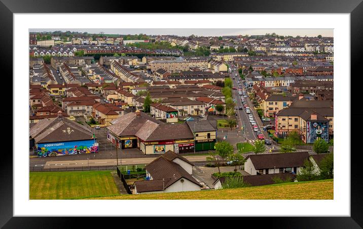 Bogside View, Derry, Northern Ireland Framed Mounted Print by Mark Llewellyn
