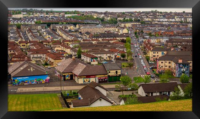 Bogside View, Derry, Northern Ireland Framed Print by Mark Llewellyn