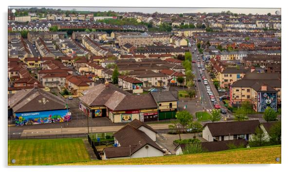 Bogside View, Derry, Northern Ireland Acrylic by Mark Llewellyn