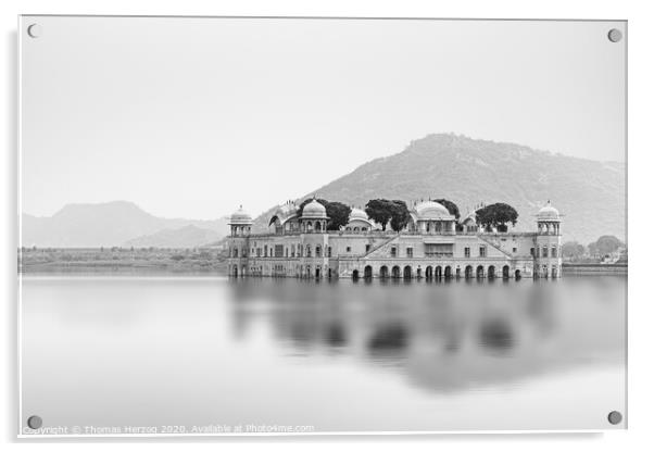 Jal Mahal - Jaipur Water Palace Acrylic by Thomas Herzog