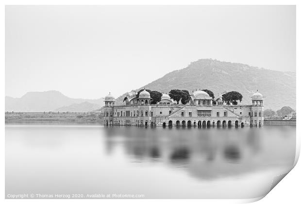 Jal Mahal - Jaipur Water Palace Print by Thomas Herzog