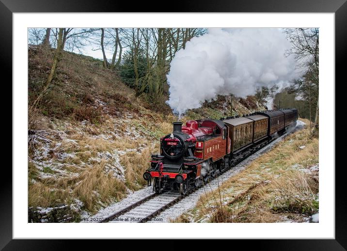 Steaming on the Worth Valley Framed Mounted Print by Richard Perks