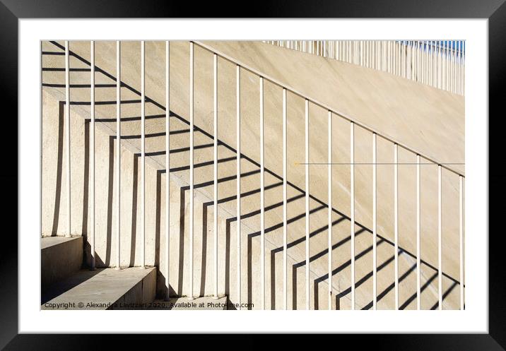 Steps And Shadows Framed Mounted Print by Alexandra Lavizzari