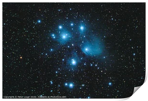 The Pleiades Print by Peter Louer