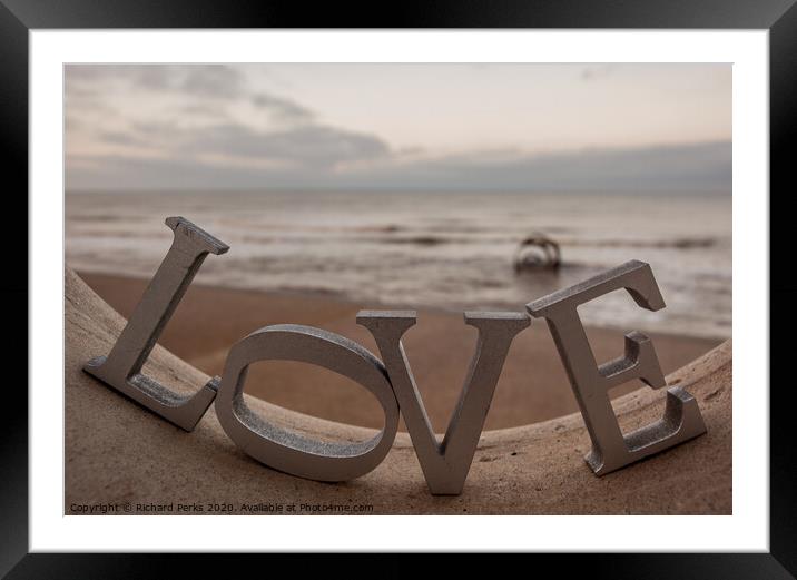 Love in Cleveleys Framed Mounted Print by Richard Perks