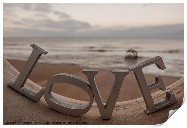 Love in Cleveleys Print by Richard Perks