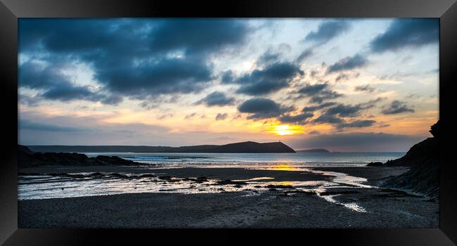 Sunset at Booby's Bay Framed Print by David Wilkins