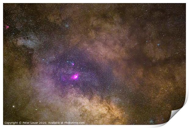 The Lagoon Nebula Region of the Milky Way Print by Peter Louer