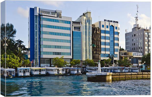 buildings of Male' Canvas Print by Hassan Najmy