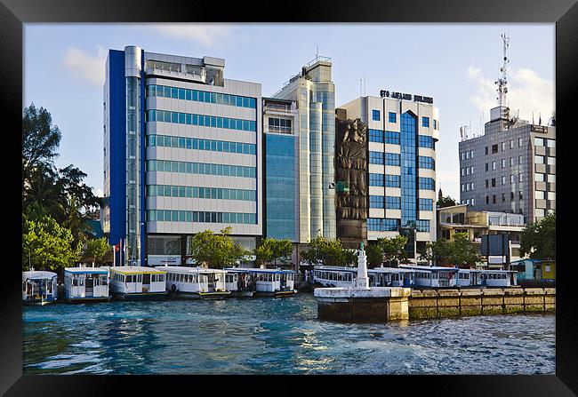 buildings of Male' Framed Print by Hassan Najmy