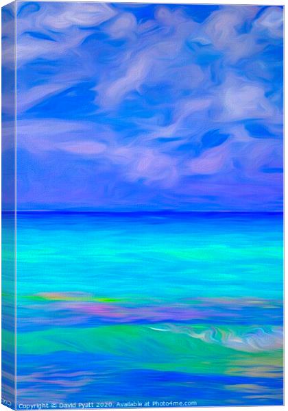 Caribbean Blue Art    Canvas Print by David Pyatt