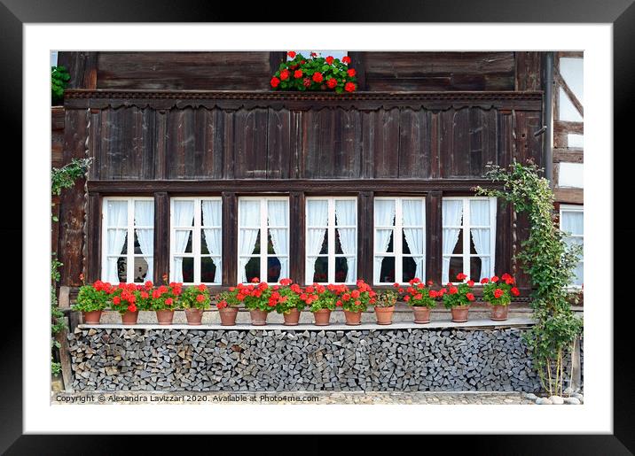 Swiss Windows Framed Mounted Print by Alexandra Lavizzari