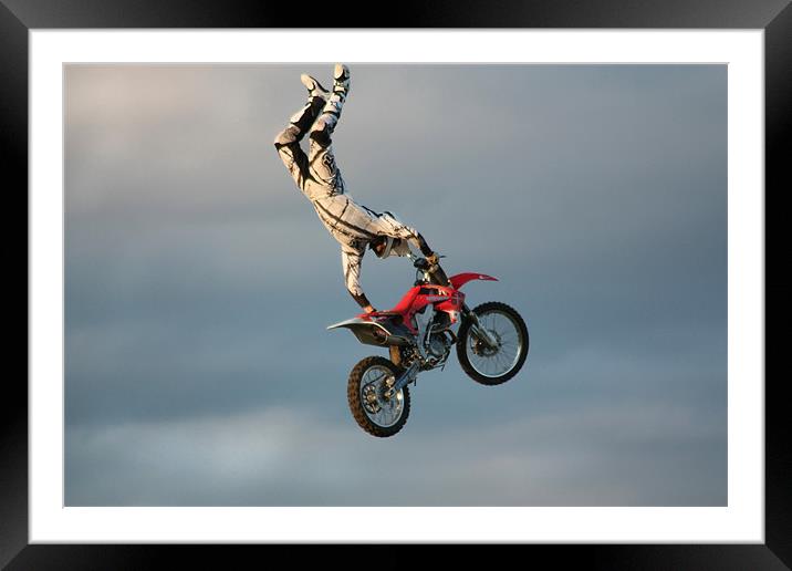 Stunt Rider 1 Framed Mounted Print by Gavin Liddle