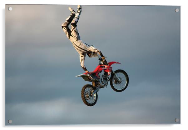 Stunt Rider 1 Acrylic by Gavin Liddle