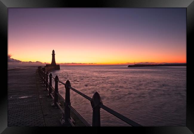 Roker Pier and Lighthouse Framed Print by Rob Cole