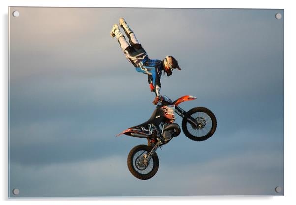 Stunt Rider 2 Acrylic by Gavin Liddle