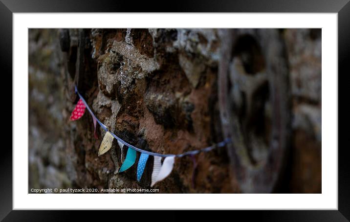 Bunting Framed Mounted Print by Paul Tyzack