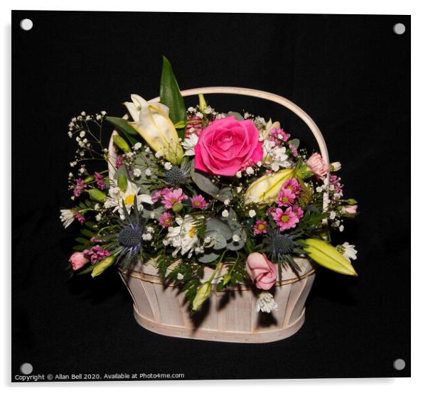 Flower Basket Acrylic by Allan Bell