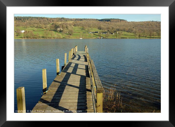 Coniston landing Framed Mounted Print by David Mather