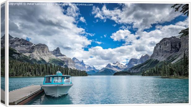 Magnificent Maligne Canvas Print by Peter Lennon