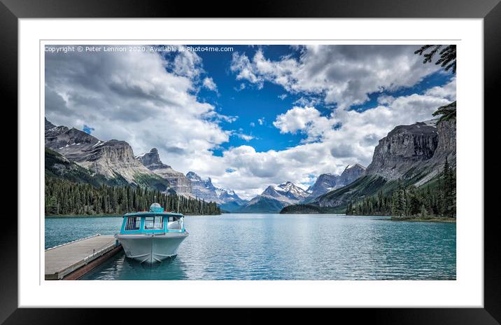 Magnificent Maligne Framed Mounted Print by Peter Lennon