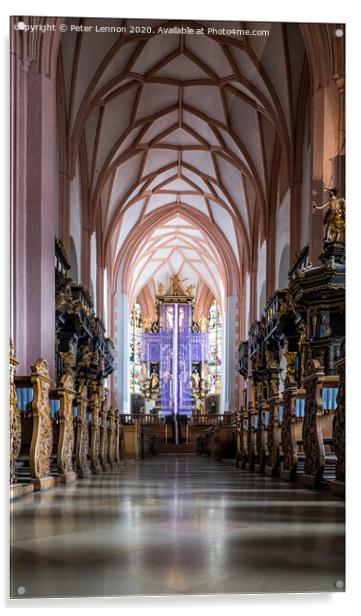  Basilica St Michael, Mondsee, Austria Acrylic by Peter Lennon