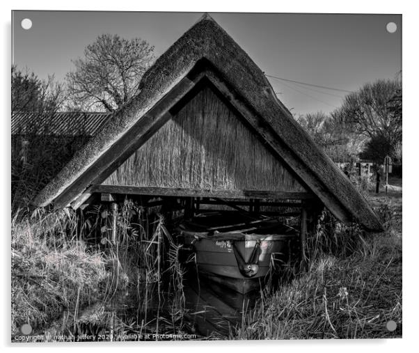 Stunning Old Straw Boat Hut Acrylic by nathan jeffery