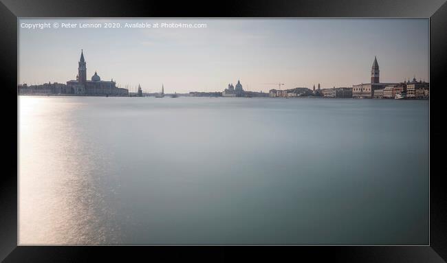 Venice Lagoon Framed Print by Peter Lennon