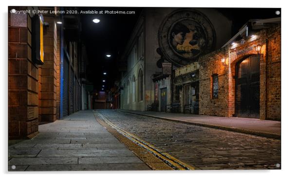 Hill Street Belfast Acrylic by Peter Lennon