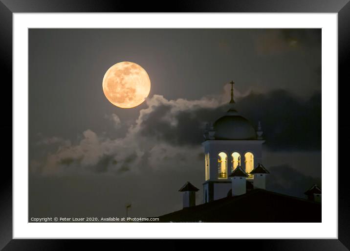 Full Moon over Garachico  Framed Mounted Print by Peter Louer