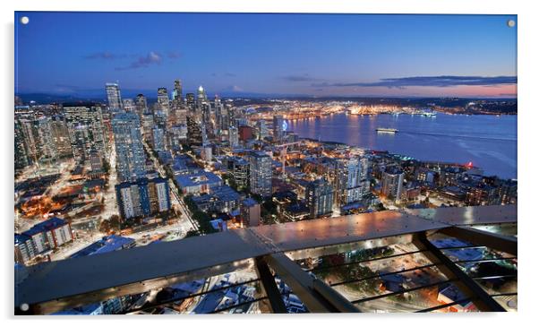 View of Seattle from the Space Needle Acrylic by Jim Hughes