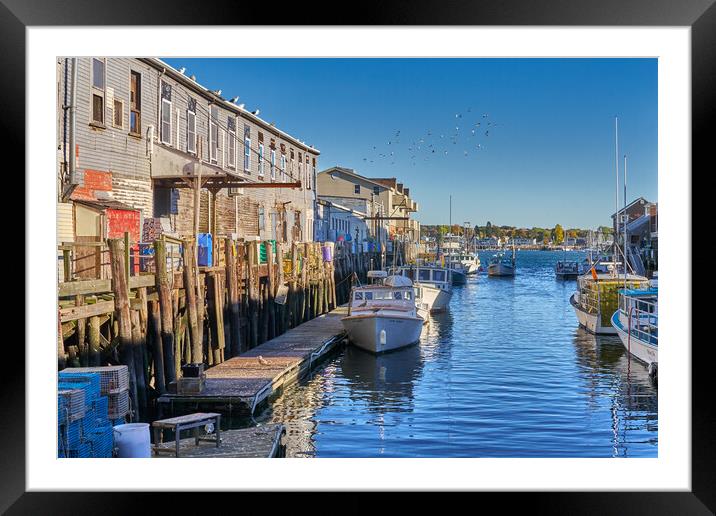 Portland Maine waterfront Framed Mounted Print by Jim Hughes