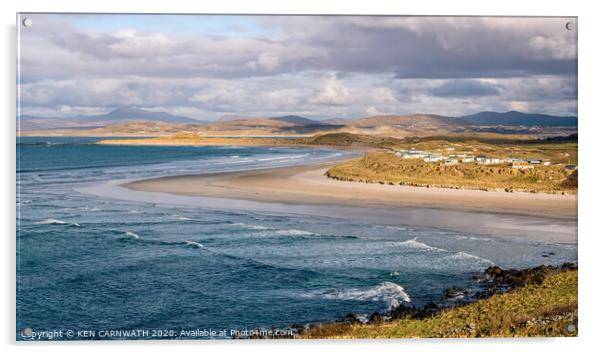 Serene Coastal Beauty in Narin, Donegal Acrylic by KEN CARNWATH