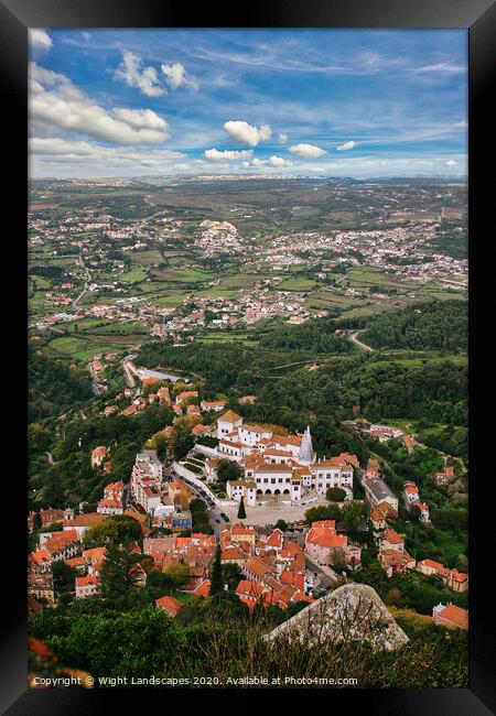 Sintra and The Palácio Nacional de Sintra Framed Print by Wight Landscapes