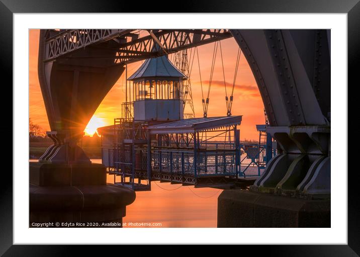 Newport Transporter Bridge - Gondola Framed Mounted Print by Edy Rice
