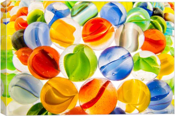 Marbles Up Close Canvas Print by Jim Hughes