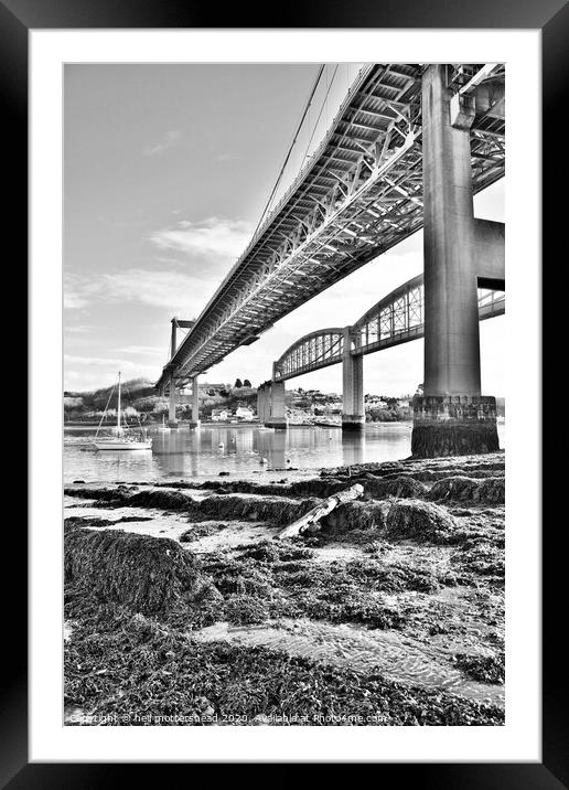 Tamar Bridges, Saltash. Framed Mounted Print by Neil Mottershead