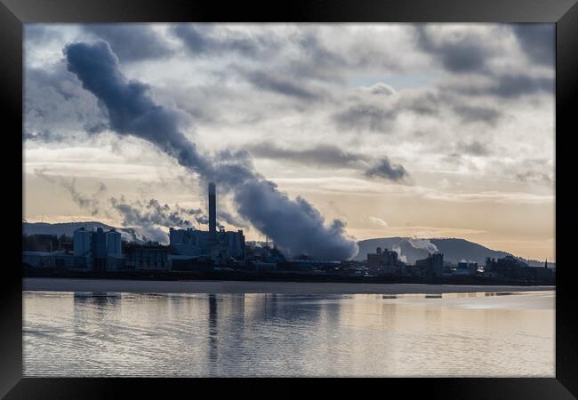 Steam from the banks of the Manchester Ship Canal Framed Print by Jason Wells