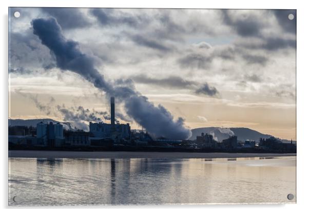 Steam from the banks of the Manchester Ship Canal Acrylic by Jason Wells