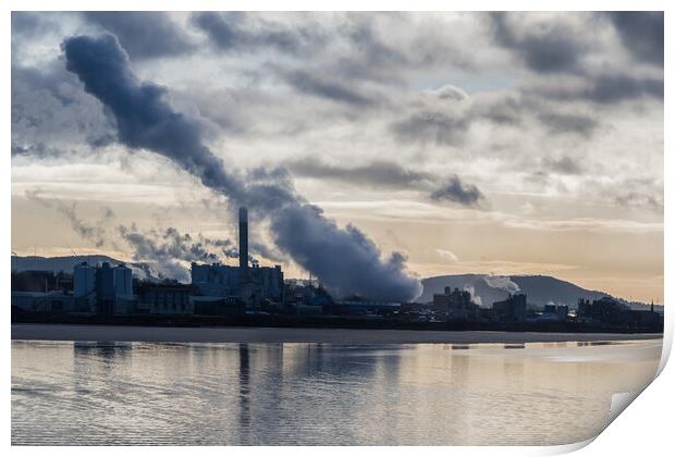 Steam from the banks of the Manchester Ship Canal Print by Jason Wells