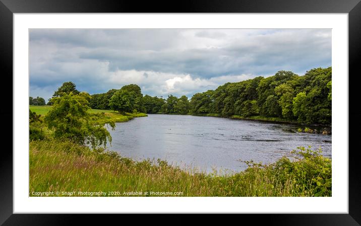 Late evening cloud on a Scottish River in Galloway Framed Mounted Print by SnapT Photography