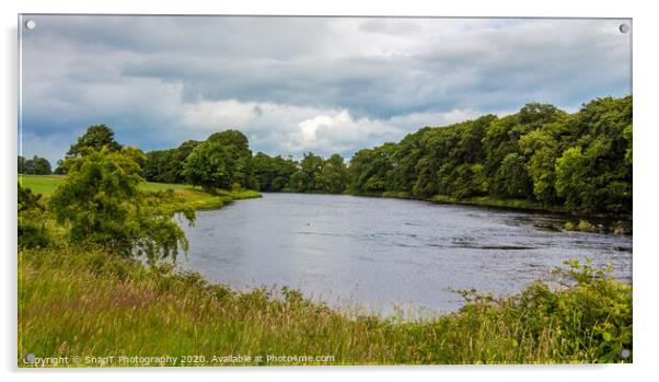 Late evening cloud on a Scottish River in Galloway Acrylic by SnapT Photography