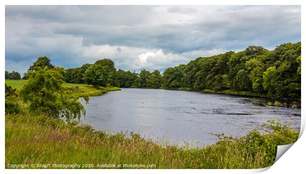 Late evening cloud on a Scottish River in Galloway Print by SnapT Photography