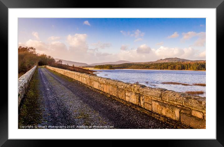 The old Stroan Viaduct at Loch Sroan at sunset in  Framed Mounted Print by SnapT Photography
