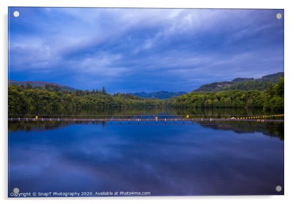 A view of Loch Faskally from the Pitlochry Dam wal Acrylic by SnapT Photography